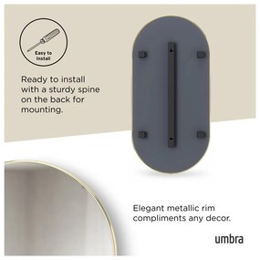 Fali tükör 46x91 cm Hubba – Umbra