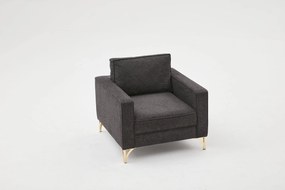 Fotel Berlin - Antracit, Arany