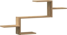 vidaXL kézműves tölgy színű szerelt fa fali polc 104 x 15 x 49 cm