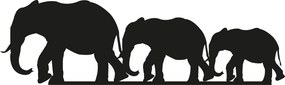 Elephants fém fali dekoráció, 15×50 cm