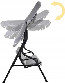 Kerti hinta 170 x 110 x 153 cm - világosszürke