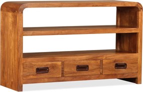 vidaXL tömör akácfa TV-szekrény 90 x 30 x 55 cm