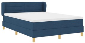 Kék Boxspring Ágy Matrac Készlettel – 140x200 cm Szövet