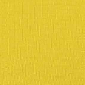 vidaXL 2 személyes világossárga szövet kanapé díszpárnákkal 120 cm