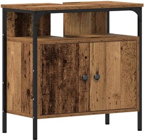 vidaXL antik fa szerelt fa fürdőszobai mosdószekrény 60 x 30 x 60 cm