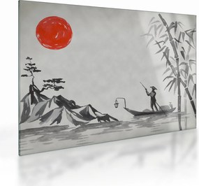 Kép - Fuji-hegy (üvegen) (70x50 cm)