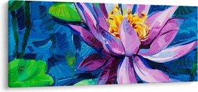 Egy vízi liliom képe a vízen (120x50 cm)