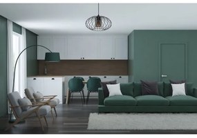 Csillár zsinóron CORRINI 1xE27/60W/230V átm. 34 cm fekete/szürke