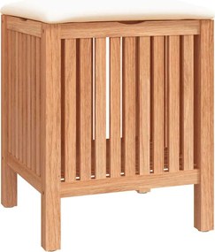 vidaXL tömör diófa fürdőszobai ülőke 40,5 x 40 x 52 cm