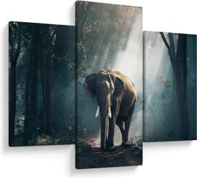Elefánt a dzsungelben képe (90x60 cm)
