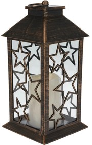 Trifle Star lámpás LED gyertyával fekete, 14 x 28 cm