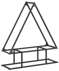fekete hidegen hengerelt acél tűzifatároló 80x25x90 cm