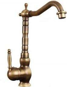 Konyhai mosdó csaptelep retro Szálcsiszolt Sárgaréz Álló Csaptelep Halia