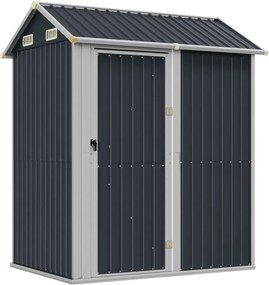 vidaXL antracitszürke horganyzott acél kerti fészer 192 x 152,5 x 237 cm
