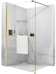 Zuhanyfal Rea Aero Gold Brush N 110 Walk In + EVO
