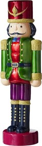 X-MAS üveg LED diótörő 30cm, zöld