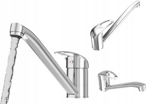 Mosdó Csaptelep Króm Csaptelep Fürdőszoba Garázs Kazánház Forgó Egyenes Alfi