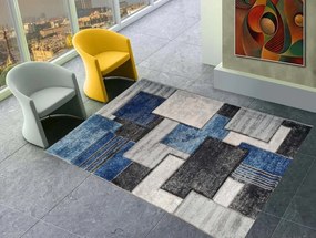 Mira szürke kék szőnyeg modern 80 x 150 cm