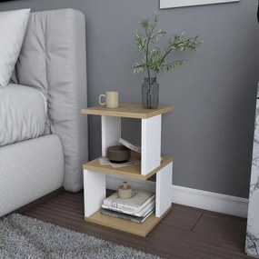 ZUNA éjjeliszekrény tölgy/fehér