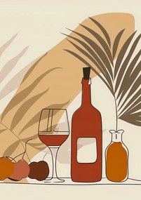 Poszter 29,7x42cm Bor a pálmafák mellett