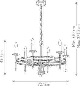 Elstead Lighting CROWN CROWN6 Csillár 6x60W/E14