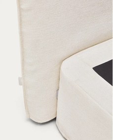 Fehér kárpitozott franciaágy 180x200 cm Jaira – Kave Home