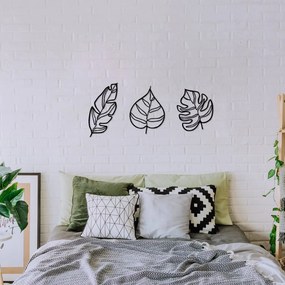 Leaves fém fali dekoráció, 17×33 cm
