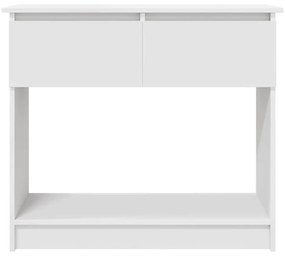 fehér konzolasztal fiókokkal 85,5x38,5x74,5 cm