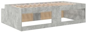 Tárolós ágykeret Beton szürke 100x200 cm