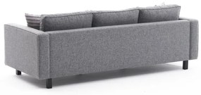 3 személyes kanapé Kale Linen - Szürke