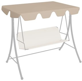 bézs csere ponyva kerti hintaágyhoz 150/130 x 105/70 cm