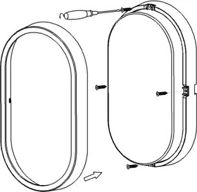 Top Light - LED kültéri fali lámpatest BARI LED/15W/230V IP54