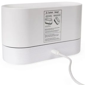 LED RGB ultrahangos aroma diffúzor és párásító, 180 ml, fehér, világítással