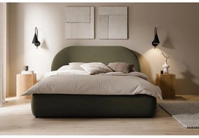 Franciaágy 160 cm Olivo P (ágyráccsal) (tárolóhellyel) (zöld + fekete). Akció -15%. 1100403