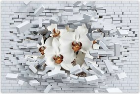 Poszterek 90x60 Fehér orchideák és mozaik