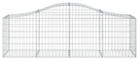 íves horganyzott vas gabion kosár 200x50x60/80 cm