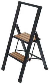 Stepladder II. fekete alumínium csúszásmentes összecsukható létra - Wenko
