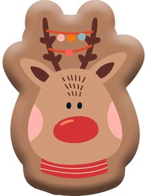 Rénszarvas Brown Karácsony formapárna, díszpárna
