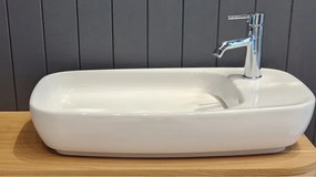 CeraStyle NEW NOVA - PULTRA ültethető - Top Counter - mosdó rejtett leeresztővel - 70 x 42 cm