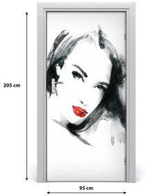 Poszter tapéta ajtóra Portré, nő 75x205 cm