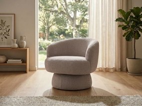 Forgatható design fotel COSMIC RAVEN, sötétbézs