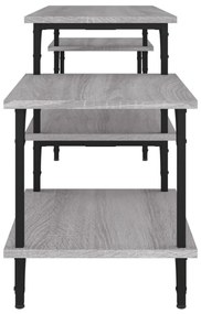 szürke sonoma színű szerelt fa TV-szekrény 157x35x52 cm