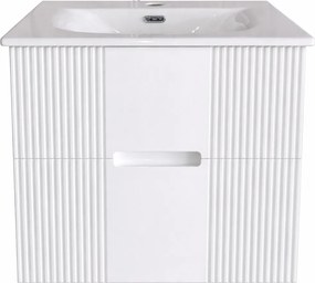 TMP MODENA 60 fali függesztett fürdőszobabútor - SKY E-8099-60 porcelán mosdóval - 61 x 46 x 52 cm