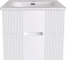 TMP MODENA 60 fali függesztett fürdőszobabútor - SKY E-8099-60 porcelán mosdóval - 61 x 46 x 52 cm