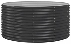 antracitszürke horganyzott acél kerti magaságyás 140x140x68 cm