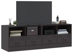 2 db fekete acél TV-szekrény 67 x 39 x 44 cm
