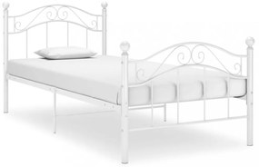 Fehér fém ágykeret 90 x 200 cm