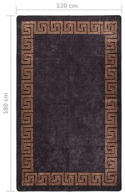fekete és arany csúszásmentes mosható szőnyeg 120 x 180 cm