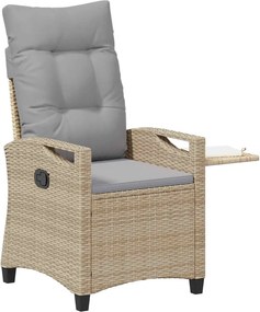 Fekvő Kerti Szék Beige és Világosszürke 56 x 60 x 112 cm