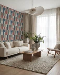 Esselle Home A La Mode Atton kék-kékeszöld geometrikus vlies tapéta – 100620EH